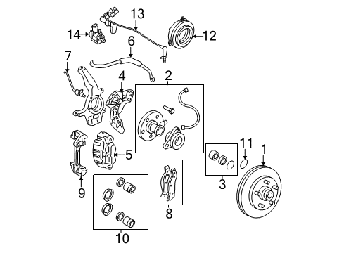2005 Ford Expedition Front Brakes Splash Shield Diagram for 2L1Z-2K005-AA