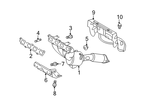 2015 Ford Fiesta Exhaust Manifold Manifold With Converter Diagram for AE8Z-5G232-A
