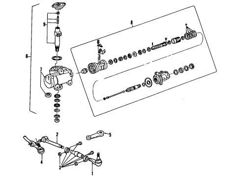 1993 Ford Ranger P/S Pump & Hoses, Steering Gear & Linkage Pressure Hose Diagram for F47Z-3A719-B