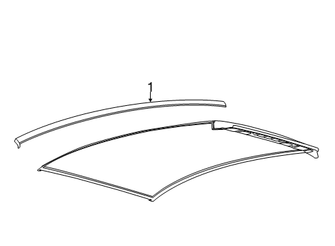 2015 Ford Focus Exterior Trim - Roof Roof Molding Diagram for CP9Z-5850463-A