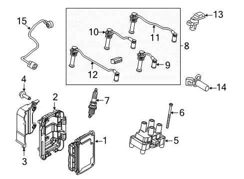 2018 Ford Fiesta Ignition System Shield Screw Diagram for -W700005-S437