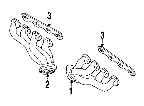 1991 Lincoln Town Car Exhaust Manifold Manifold Diagram for F1AZ9431B