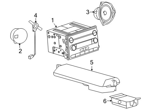 2006 Lincoln Mark LT Sound System Woofer Diagram for 7L3Z-18C804-B