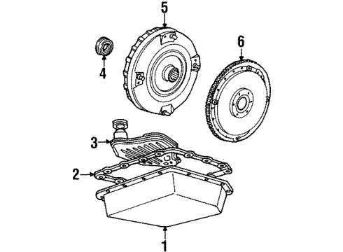 1995 Ford F-250 Automatic Transmission Filter Diagram for E5TZ7A098C