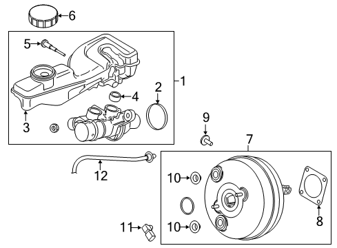 2019 Lincoln Continental Hydraulic System Brake Booster Diagram for G3GZ-2005-C