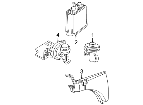 2004 Ford F-150 Heritage EGR System Tube Diagram for 1L3Z-9D477-AA
