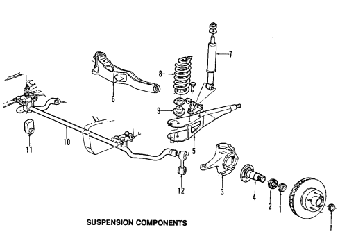 1992 Ford F-150 Front Suspension Components, Stabilizer Bar & Components Lower Ball Joint Diagram for F6TZ-3050-CB