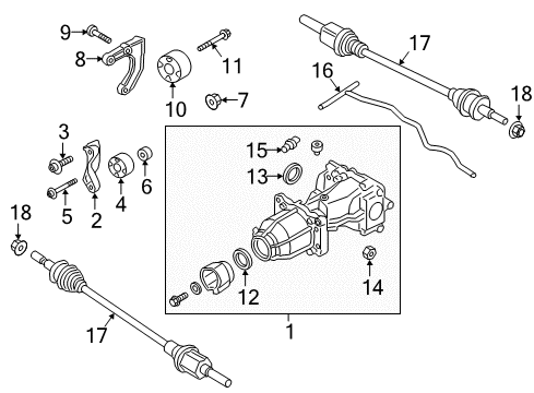 2018 Lincoln Continental Axle Components - Rear Axle Assembly Diagram for G3GZ-4K138-B