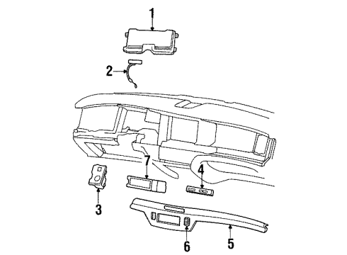 1996 Lincoln Town Car Switches Range Sensor Diagram for F5VY-7F293-AA