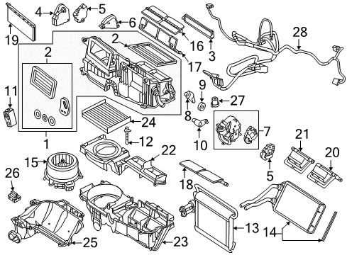 2012 Lincoln MKZ Air Conditioner Blower Motor Diagram for AE5Z-19805-D