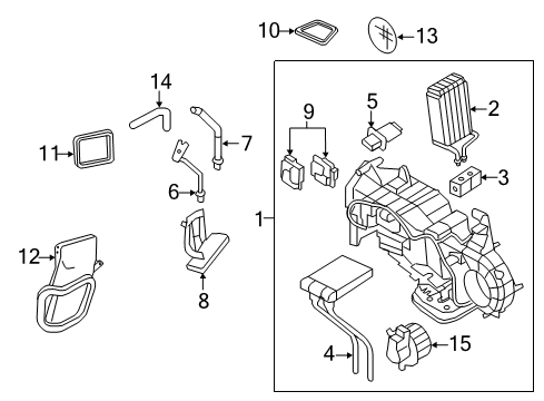 2013 Lincoln Navigator Auxiliary A/C & Heater Unit Motor Diagram for 7L1Z-19E616-A