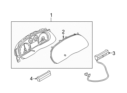 2009 Ford Ranger Cluster & Switches, Instrument Panel Cluster Assembly Diagram for 7L5Z-10849-AB