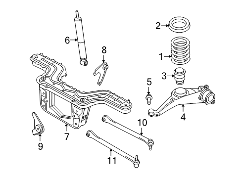 2007 Ford Escape Rear Suspension Spring Diagram for 5M6Z-5560-AA