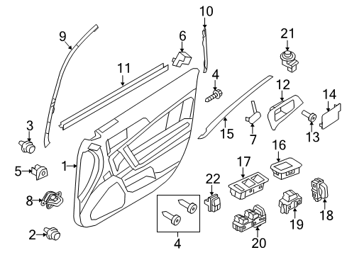 2012 Lincoln MKZ Rear Door Latch Assembly Diagram for 6E5Z-5426412-AA