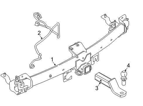2018 Ford Explorer Trailer Hitch Components Trailer Hitch Diagram for JB5Z-19D520-AA