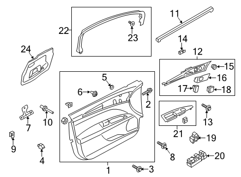 2015 Ford Fusion Interior Trim - Front Door Plug Diagram for DS7Z-5422642-AA