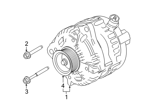 2015 Ford F-150 Alternator Alternator Diagram for HL3Z-10346-E