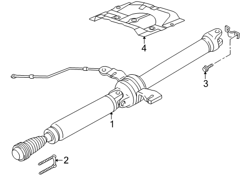 2006 Mercury Mariner Drive Shaft - Rear Drive Shaft Assembly Diagram for 7L8Z-4R602-B