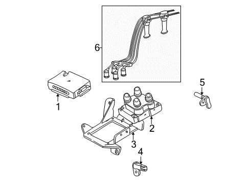 2003 Ford Focus Ignition System Spark Plug Diagram for AGSF-22Y-PC