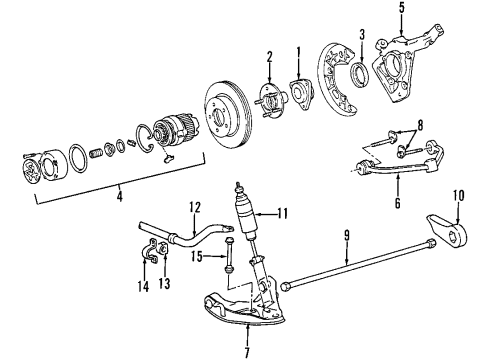 2000 Ford Explorer Front Suspension Components, Lower Control Arm, Upper Control Arm, Ride Control, Stabilizer Bar, Torsion Bar Torsion Bar Diagram for F57Z5B326C