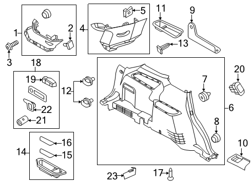 2016 Ford Explorer Power Seats Sill Plate Clip Diagram for -W710338-S900