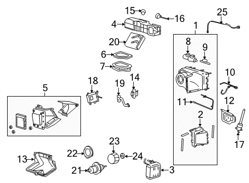 2014 Ford E-250 HVAC Case Blower Case Diagram for AC2Z-18568-B