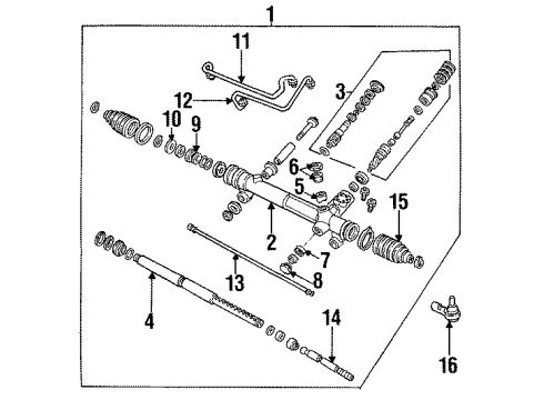 1995 Lincoln Mark VIII Steering Column & Wheel, Steering Gear & Linkage Outer Tie Rod Diagram for F3LY-3A130-A