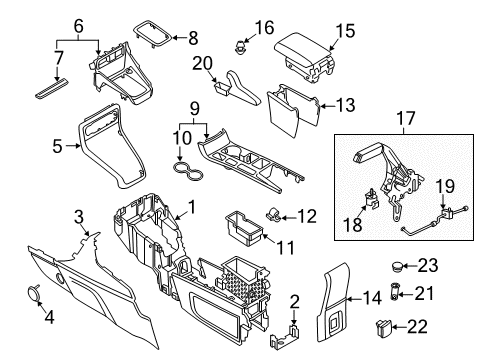 2021 Ford EcoSport Parking Brake Auxiliary Outlet Diagram for DS7Z-19N236-A