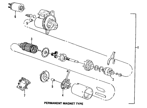 1993 Ford Taurus Battery Starter Diagram for F3DZ-11002-ARM