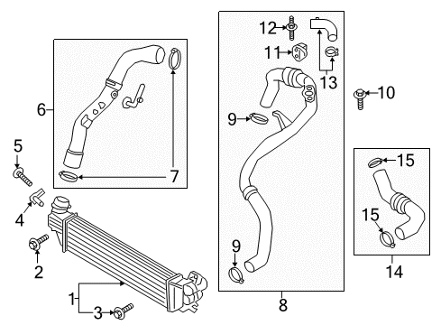 2018 Lincoln Continental Intercooler Outlet Hose Diagram for HP5Z-6F073-A