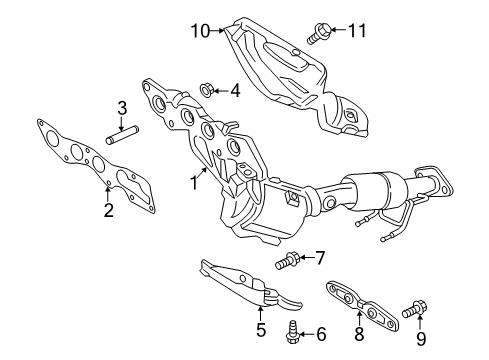 2019 Ford Fusion Exhaust Manifold Manifold With Converter Diagram for HS7Z-5G232-A