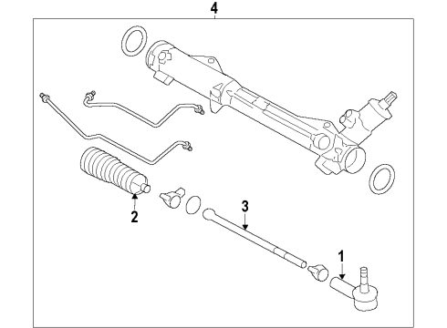 2010 Ford Mustang P/S Pump & Hoses, Steering Gear & Linkage Power Steering Pump Diagram for AR3Z-3A674-A