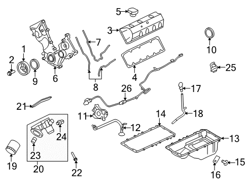 2009 Ford F-150 Senders Dipstick Diagram for 9L3Z-6750-A