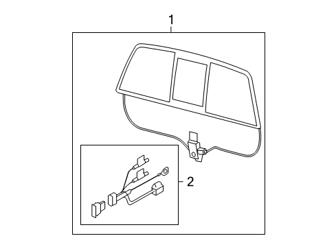 2004 Ford F-150 Back Glass Back Glass Wiring Diagram for 9L3Z-14A411-A