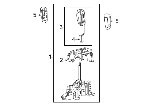 2007 Ford Expedition Gear Shift Control - AT Shift Control Cable Diagram for 7L1Z-7E395-A