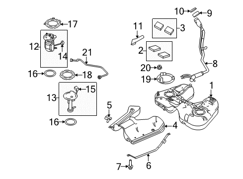 2011 Ford Taurus Fuel Supply Fuel Pump Diagram for AG1Z-9275-A
