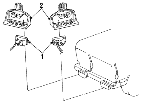 1997 Ford F-350 Fog Lamps Cover Diagram for E9TZ15K233A