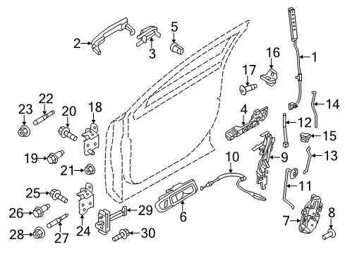 2013 Ford Taurus Front Door Window Motor Diagram for AG1Z-5423395-A