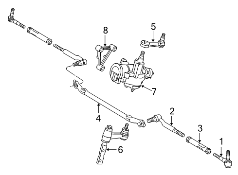 2002 Ford Expedition P/S Pump & Hoses, Steering Gear & Linkage Gear Assembly Diagram for 1L1Z-3504-AARM