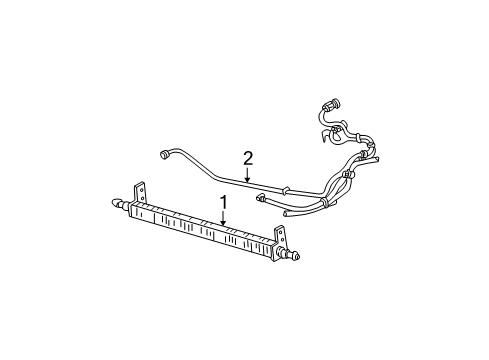 2007 Ford Taurus Power Steering Oil Cooler Power Steering Cooler Diagram for 3F1Z-3D746-AA