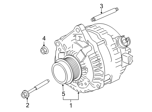 2017 Ford F-150 Alternator Alternator Diagram for HL3Z-10346-A