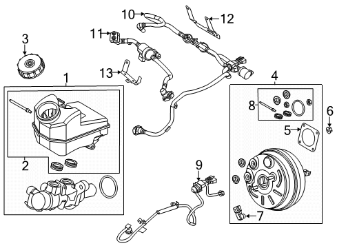 2021 Ford Escape Hydraulic System Booster Nut Diagram for -W520513-S437