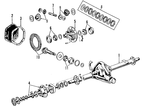 2003 Ford E-350 Super Duty Rear Axle, Differential, Propeller Shaft Drive Shaft Diagram for 1C2Z-4R602-AB