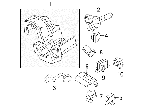 2009 Ford Explorer Anti-Theft Components Control Module Diagram for 9L2Z-15604-C