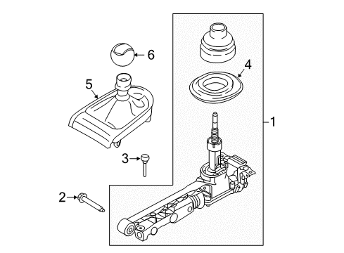2019 Ford Mustang Gear Shift Control Seal Diagram for FR3Z-7277-A