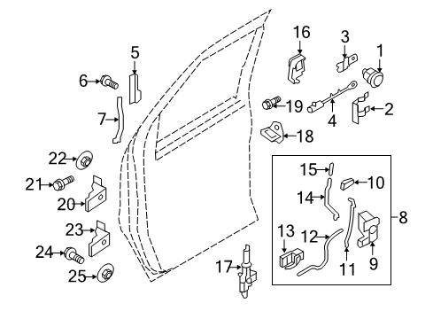 2010 Ford E-150 Front Door Window Switch Diagram for 6L2Z-14529-AAA