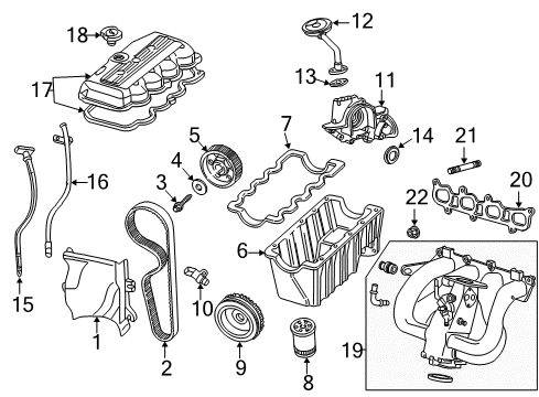 2002 Ford Focus Filters Oil Feed Tube Gasket Diagram for FOCZ-6626-A