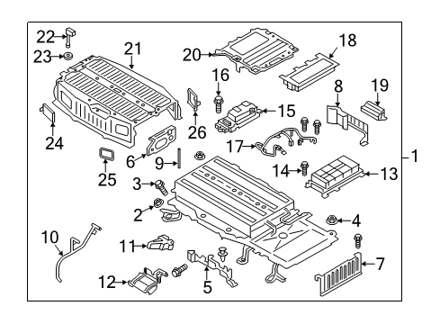 2013 Ford Fusion Battery Battery Nut Diagram for -W705460-S437