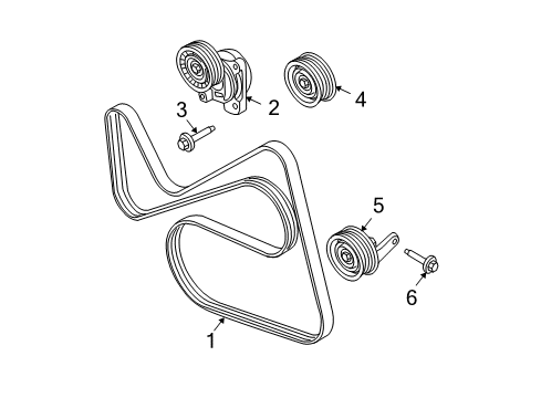 2010 Ford Fusion Belts & Pulleys Serpentine Belt Diagram for 9E5Z-8620-A