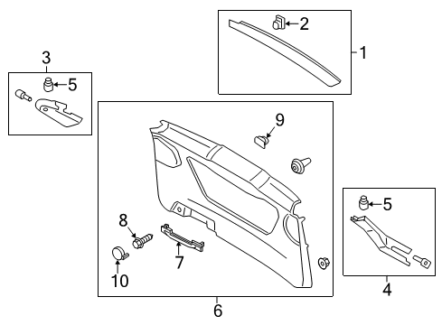 2015 Ford C-Max Interior Trim - Lift Gate Lower Trim Panel Diagram for AM5Z-5840704-AA
